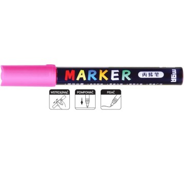 Marker akrylowy 1-2 mm różowy A'6 4112