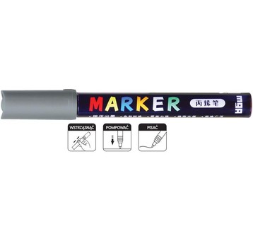 MARKER AKRYLOWY 1-2 MM SZARY 4124