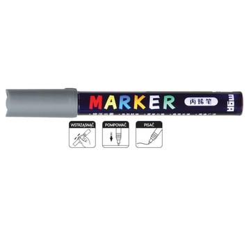 Marker akrylowy 1-2 mm, szary, MG 4716 A'6