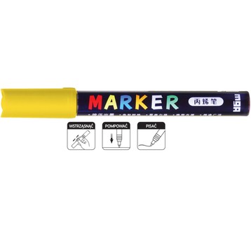 Marker akrylowy 1-2 mm, żółty, MG 4020 A'6