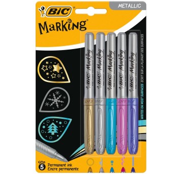 MARKER BIC MARKING METALIC 5KOL. 4224