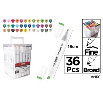 Marker Chromax ARTIX z dwoma końcówkami 36SZT 6038