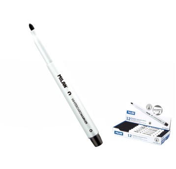 Marker do tablic, okrągła cienki, CZARNY A'12