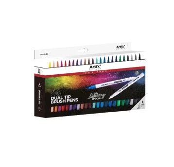 Marker dwustronny pędzelkowy 96 kolory ARTIX 6007