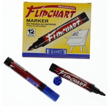 MARKER FLIPCHART KOŃ.OKRĄGŁA NIEBIESKI A'12