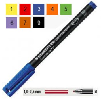 MARKER FOLIOPIS LUMOCOLOR B (10) CZARNY 1828