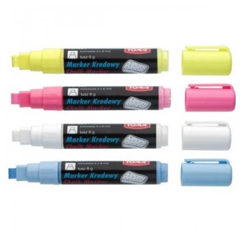 MARKER KREDOWY 8X5MM BIAŁY TO-291 A"10 1004