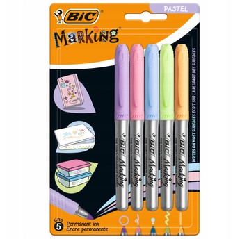MARKER PERMANENTNY PASTEL NIEBIESKI 5KOL. 4262