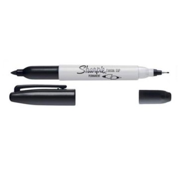 MARKER SHARPIE TWIN TIP CZARNY (12) S0811100