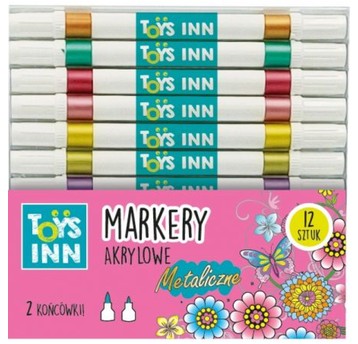 Markery akrylowe metaliczne - 2 końcówki 9155