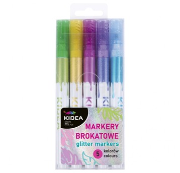 MARKERY BROKATOWE A 5 KOLORÓW KIDEA 0136