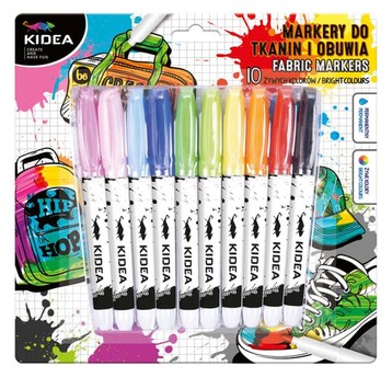 MARKERY DO OBUWIA I TKANIN 10 KOL.KIDEA 5323