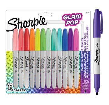 MARKERY PERM. SHARPIE FINE GLAM POP 12 2198780