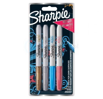 MARKERY SHARPIE PMKR F. METALICZNE 4 KOL 1075
