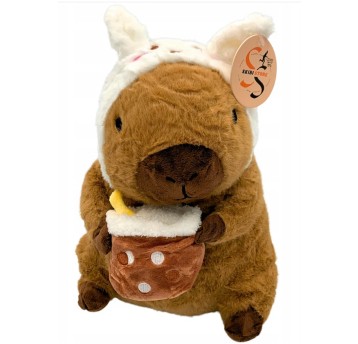 Maskotka Kapibara Czapka Królik 50CM 7045