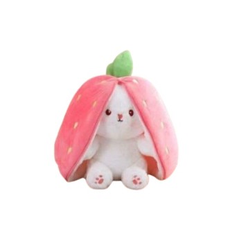 MASKOTKA KRÓLIK W TRUSKAWCE 35CM