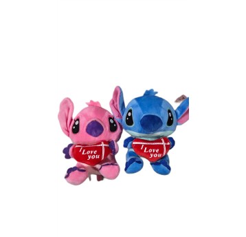 MASKOTKA STITCH 20cM Z SERCEM I LOVE YOU 6526