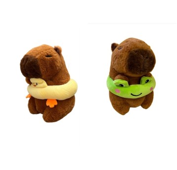 MASKOTKI KAPIBARA 20CM Z KOŁEM ŻABKA KACZKA 2049