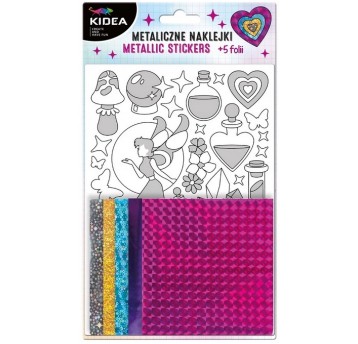 METALICZNE NAKLEJKI ZESTAW KREATYWNY WRÓŻKI 8569