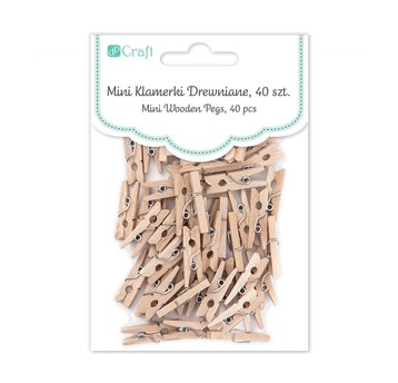 MINI KLAMERKI DREWNIANE 2,5 CM 40 SZT. 4629