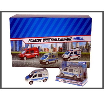 MINI VAN POLICJA 8CM 3370
