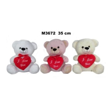 MIŚ 3 KOL ''I LOVE YOU'' 35 CM 162076