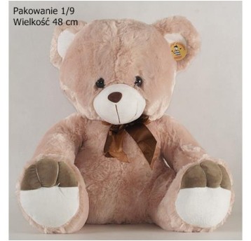 Miś Beżowy z Brązową Kokardką Olbrzymi