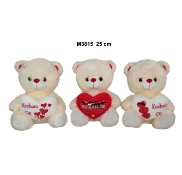 MIŚ "KOCHAM CIĘ" 25CM MIX 170309