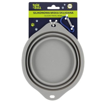 MISKA DLA ZWIERZĄT SKŁADANA SZARA 19CM TRIK 2365