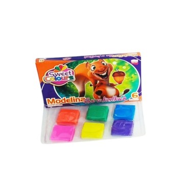 MODELINA 6 KOLORÓW FLUORESCENCYJNA W KOSTKACH 0195