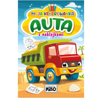 MOJA KOLOROWANKA Z NAKLEJKAMI AUTA 5708