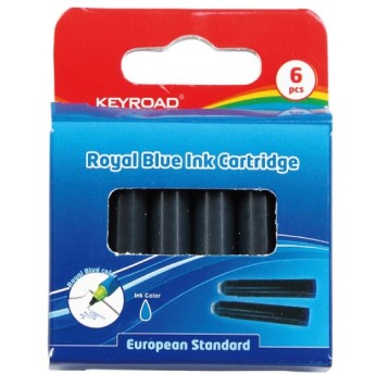 NABOJE DO PIÓR KEYROAD 6SZT. NIEBIESKIE 4756