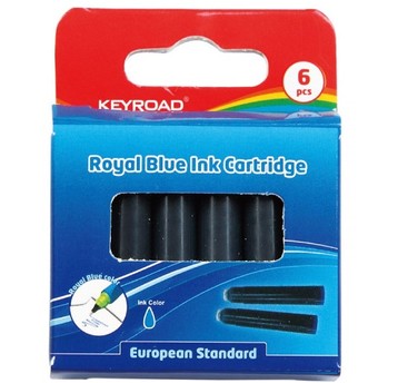 NABOJE DO PIÓR KEYROAD 6SZT. NIEBIESKIE 4756