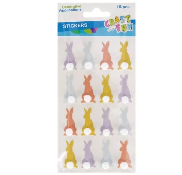 NAKLEJ WN KROLIK Z POMP 16SZT CF12/144