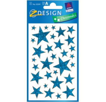NAKLEJKI BOŻONARODZENIOWE GWIAZDY 52259