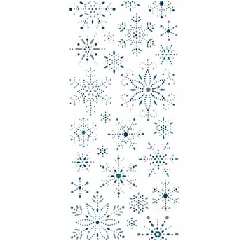NAKLEJKI BROKAT ORNAMENTOWE - ŚNIEŻYNKI SILVER2728