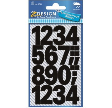 NAKLEJKI Cyfry WYSOKOŚĆ 25 mm CZARNE- wodood.7850