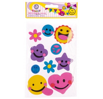 NAKLEJKI DEKORACYJNE WESOŁE BUŹKI 11SZT 5424