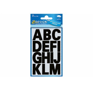 NAKLEJKI LITERY WYSOKOŚĆ 25 mm CZARNE- wodood.7843