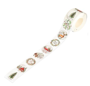 NAKLEJKI NA ROLCE 2,5 CM - LOVABLE CHRISTMAS(500)