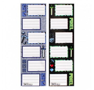 NAKLEJKI NA ZESZYT PIXEL GAME STK A'25 0886