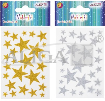 Naklejki NKX-9784 gwiazdki z brok, roz.8x12 9784