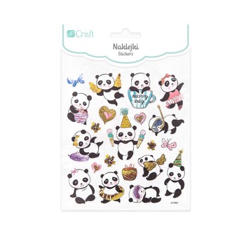 NAKLEJKI - PANDY 21 SZT. 7196 A'5