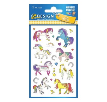NAKLEJKI PAPIEROWE BŁYSZCZĄCE KONIE 53222