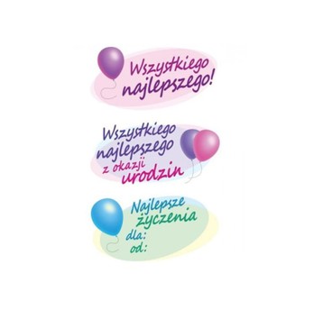 NAKLEJKI PAPIEROWE ZYCZENIA PO POLSKU 53125