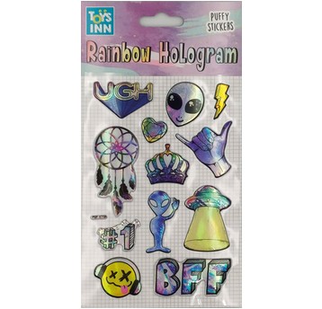 Naklejki rainbow hologram - alien 8677