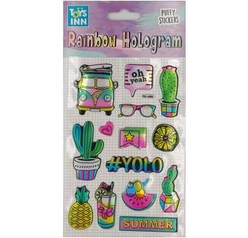 Naklejki rainbow hologram - summer 8653