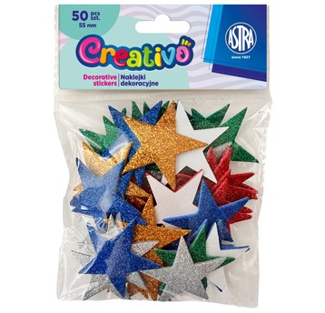 NAKLEJKI SAMOP. ASTRA CREATIVO KOLOR.GWIAZDKI 3185