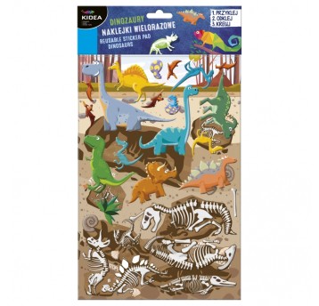 NAKLEJKI WIELORAZOWE DINOZAURY KIDEA 9932
