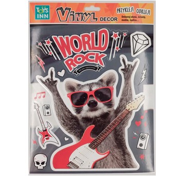 Naklejki winylowe zwierzaki - szop rock 8561